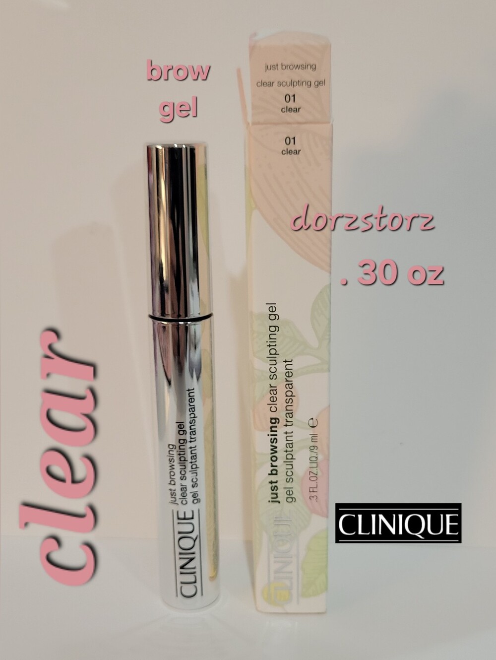 CLINIQUE • Just Browsing Clear Sculpting Gel • Clear • .3 oz • New in Box